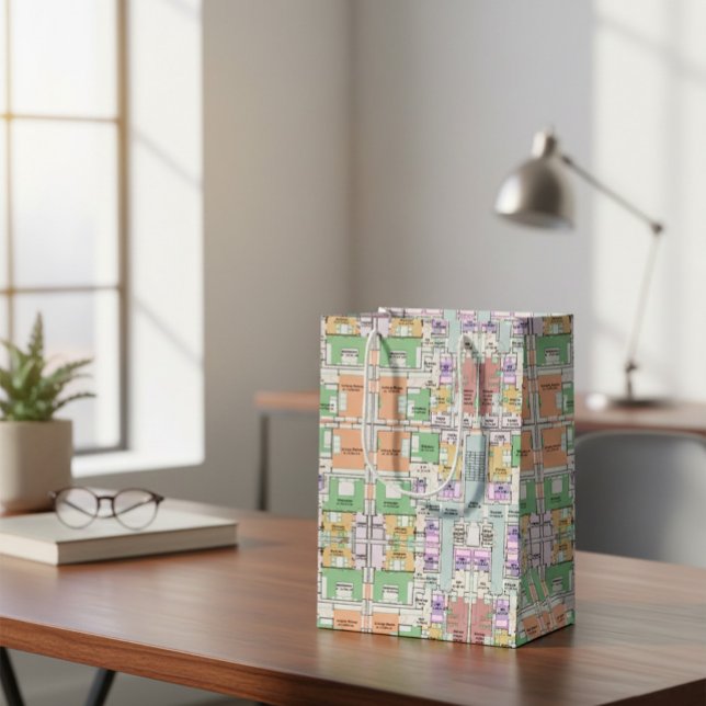 Sacola Para Presentes Média Planta de piso de edifício de vários andares  (Criador carregado)