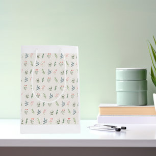 Sacola Para Presentes Média Plantas Simplesmente Elegantes/Motif Botânico