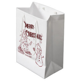 Sacola Para Presentes Média Playful Merry Christmas