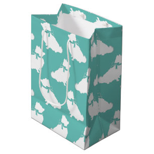 Sacola Para Presentes Média Pomerânia Pom Cão Cachorrinho