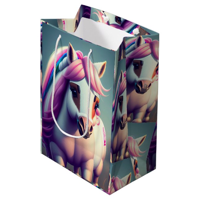 Sacola Para Presentes Média Pôneo Espírito 3D 2 (Frente inclinada)