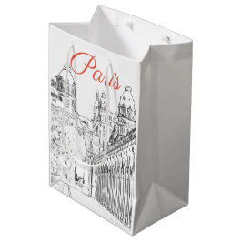 Sacola Para Presentes Média Pont de Bir-Hakeim sobre o Sena - Paris, França