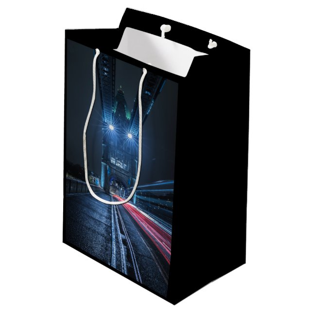 Sacola Para Presentes Média Ponte Torre de Londres (Verso inclinado)