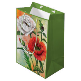 Sacola Para Presentes Média Poppies Gift Bag