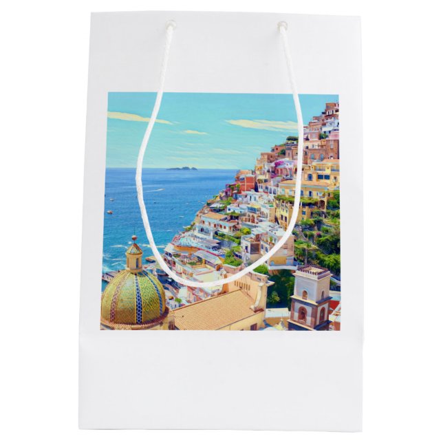 Sacola Para Presentes Média Positano Itália Gift Bag (Verso)