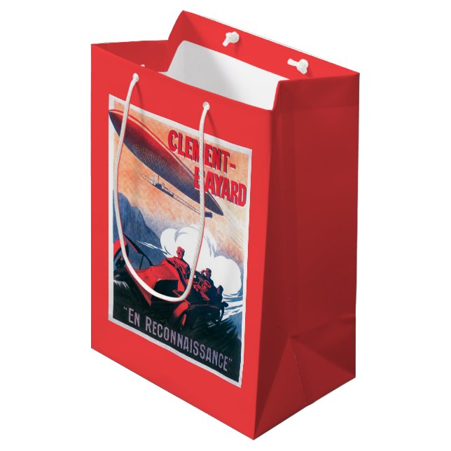 Sacola Para Presentes Média Poster do promocional do dirigível de Adjudant (Frente inclinada)