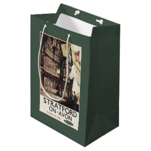 Sacola Para Presentes Média Poster do trilho da casa da pensão e do Harvard d