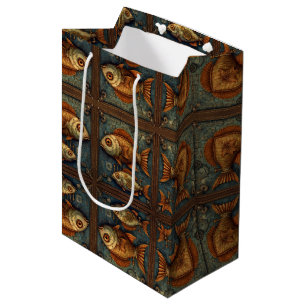 Sacola Para Presentes Média PP 572 Pesca Steampunk 1 de 3