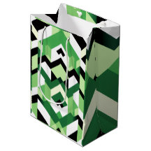 Presente com Design Chevron Moderno em Verde Wasab