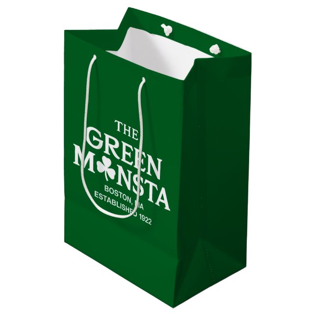 Sacola Para Presentes Média Presente de beisebol Green Monsta Boston Green Mon (Frente inclinada)