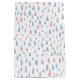 Sacola Para Presentes Média Presente de Chá de fraldas Raindrops