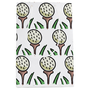 Sacola Para Presentes Média Presente de Golfista Bolas de Golfe Superdimension