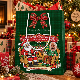 Sacola Para Presentes Média Presente de Natal Engraçado Personalizado para Apo
