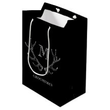 Presente Personalizado Rústico Preto e Branco de G