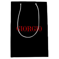 Preto Vermelho Seu Nome Minimalista Moderno Pessoa