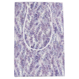 Sacola Para Presentes Média Pretty Lavender Flowers Bridal Shower  