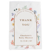 Primavera Boho Arch Wildflower Chá de fraldas