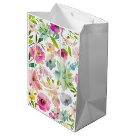 Sacola Para Presentes Média Primavera Floral Colorida Feliz Multiuso