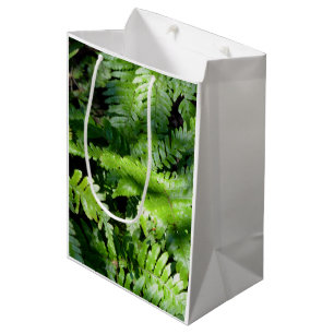 Sacola Para Presentes Média Primavera Green Ferns