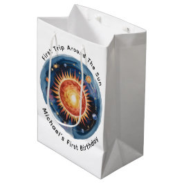 Sacola Para Presentes Média Primeira Viagem Em Torno Da Festa Do primeiro aniv