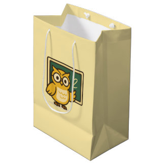 Sacola Para Presentes Média Professor Coruja