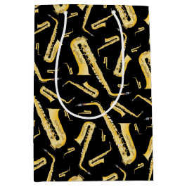 Sacola Para Presentes Média Professor de Banda Musical Saxofone - Saco de Pres