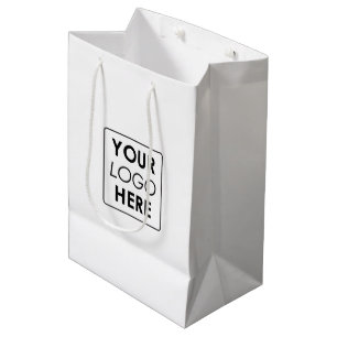 Sacola Para Presentes Média Profissional de logotipo comercial personalizado