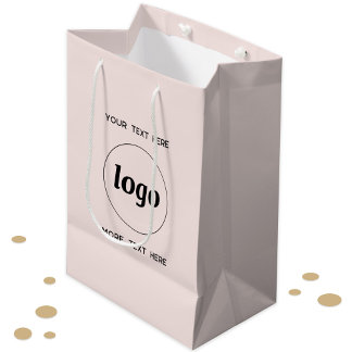 Sacola Para Presentes Média Promocional de logotipo Marcas comerciais Cor-de-r