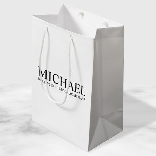 Sacola Para Presentes Média Proposta de Padrinho de casamento Personalizado Br