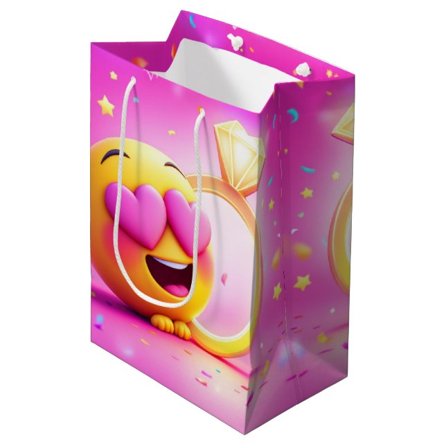 Sacola Para Presentes Média Proposta feliz (Frente inclinada)