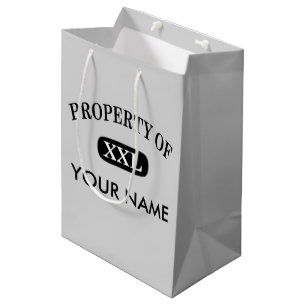 Sacola Para Presentes Média Propriedade de XXL Seu Nome