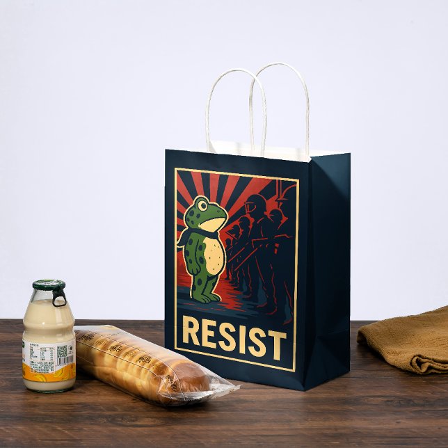 Sacola Para Presentes Média Protesto do Sapo de Portland (Criador carregado)