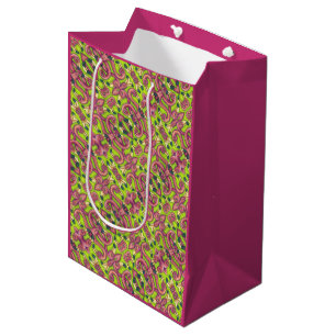 Sacola Para Presentes Média PSIQUEDELIC PINTA FLAMINGO GIFT BAG Med rosa