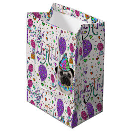 SACOLA PARA PRESENTES MÉDIA PUG