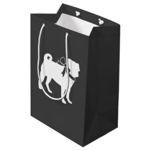 Sacola Para Presentes Média Pug Chá de fraldas Cão Puppy Sexo Neutro