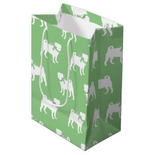 Sacola Para Presentes Média Pug Dog Puppy Medium Gift Bag