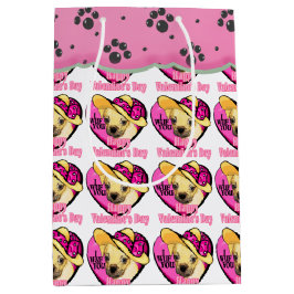 Sacola Para Presentes Média Puggle Dia de os namorados