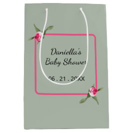 Sacola Para Presentes Média Pulverização Floral Personalizada