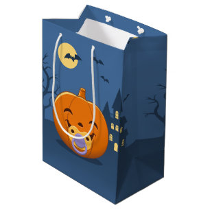 Sacola Para Presentes Média Pumpkin no primeiro dia das bruxas