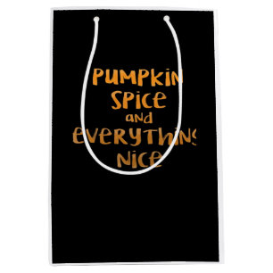 Sacola Para Presentes Média Pumpkin Spice E Tudo O Que É Boa Design