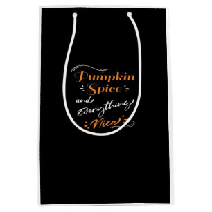 Sacola Para Presentes Média Pumpkin Spice E Tudo O Que É Bonito Gra De Pumpkin