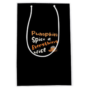 Sacola Para Presentes Média Pumpkin Spice E Tudo O Que É Bonito Gra De Pumpkin