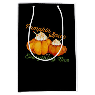 Sacola Para Presentes Média Pumpkin Spice E Tudo O Que É Bonito Queda Design