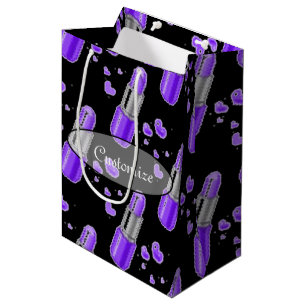 Sacola Para Presentes Média Púrpura e Pau Preto - Bag Presente