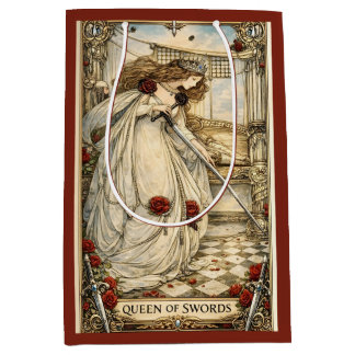 Sacola Para Presentes Média Queen of Swords Art Nouveau 