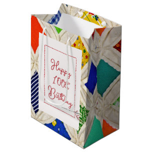 Sacola Para Presentes Média Quilt da Catedral do 100º Aniversário
