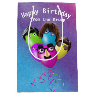 Sacola Para Presentes Média Rainbow Birthday Balloons Do Grupo