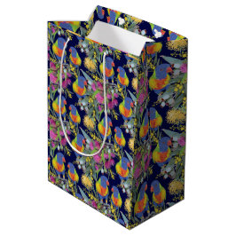 Sacola Para Presentes Média Rainbow Lorikeet