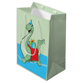 Sacola Para Presentes Média Rapaz, Dinossauro de Aniversário