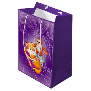 Sacola Para Presentes Média raposa e coruja